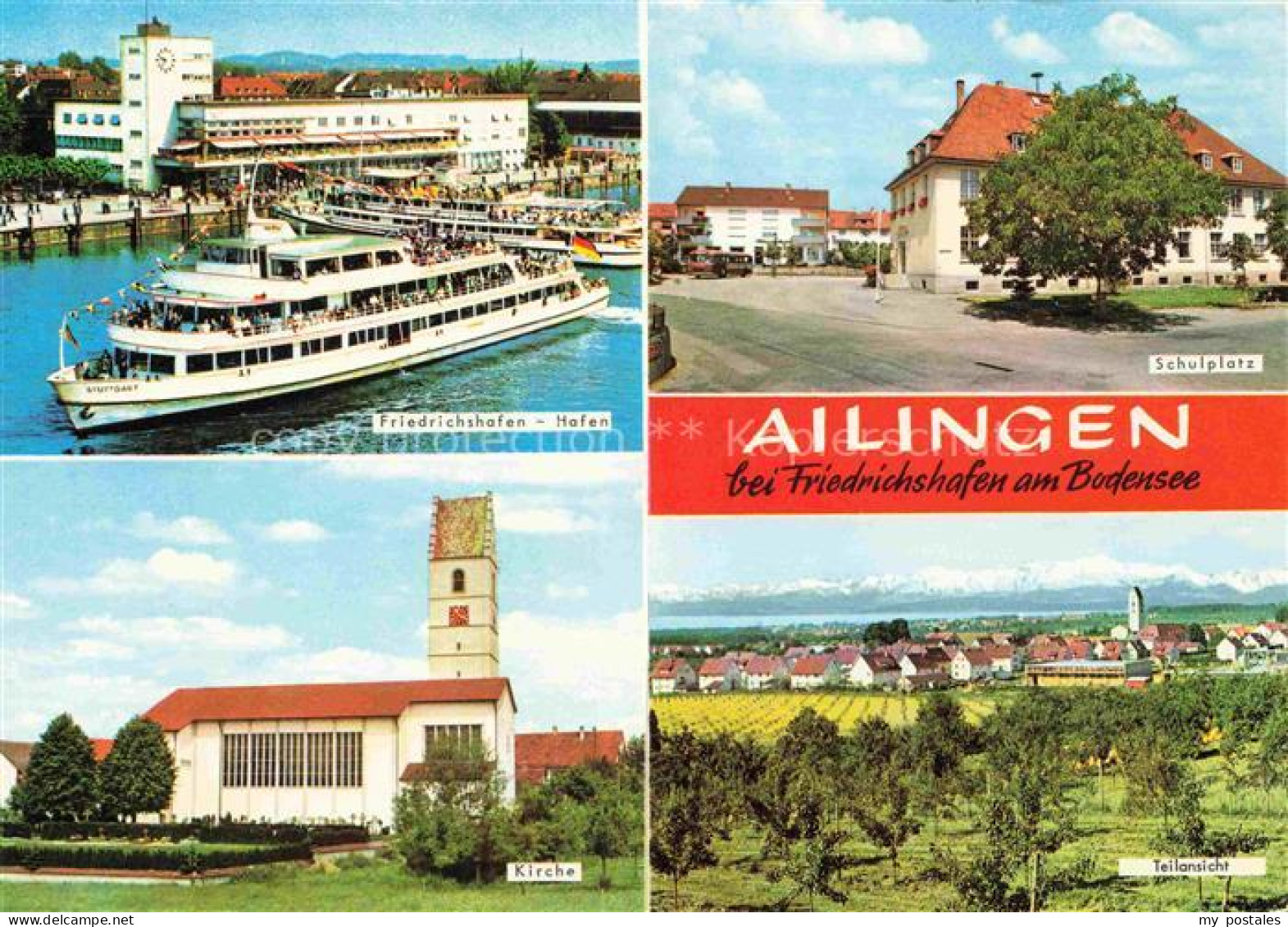 Ailingen Friedrichshafen BW Friedrichshafen-Hafen Faehre-Stuttgart Schulplatz Ki