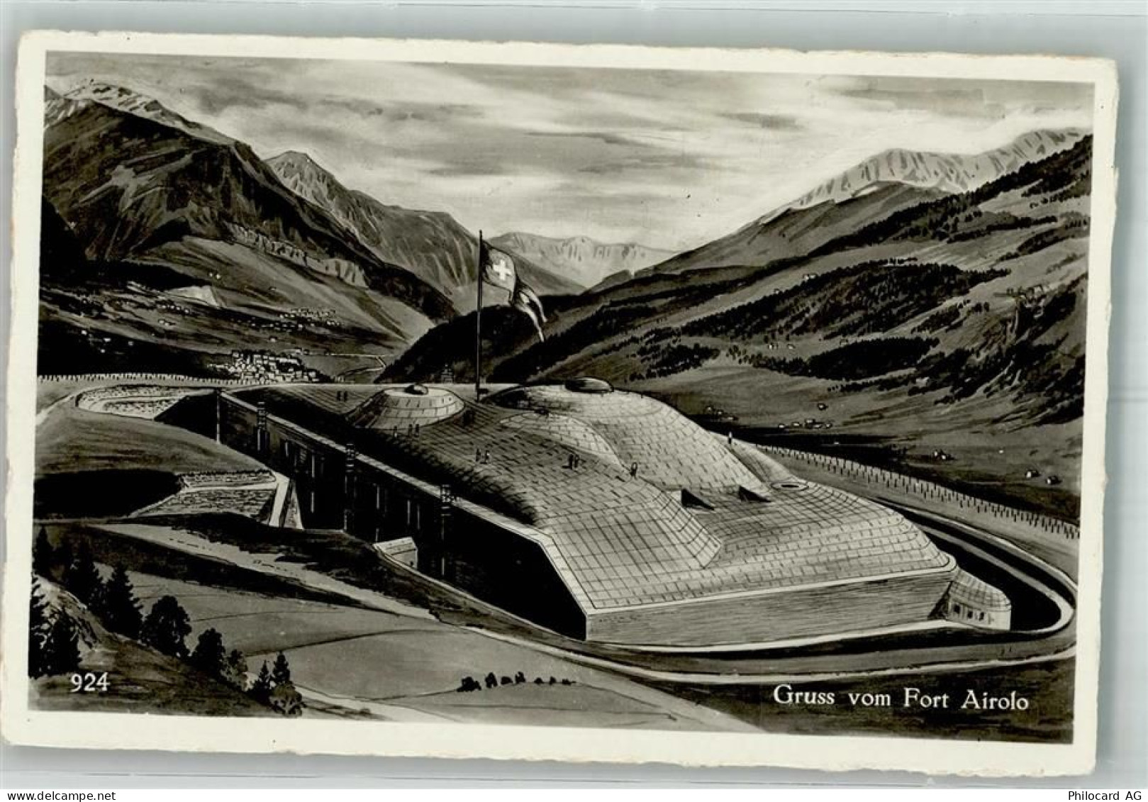 Airolo Fort Airolo Militär Schweiz Künstlerkarte - 38162637
