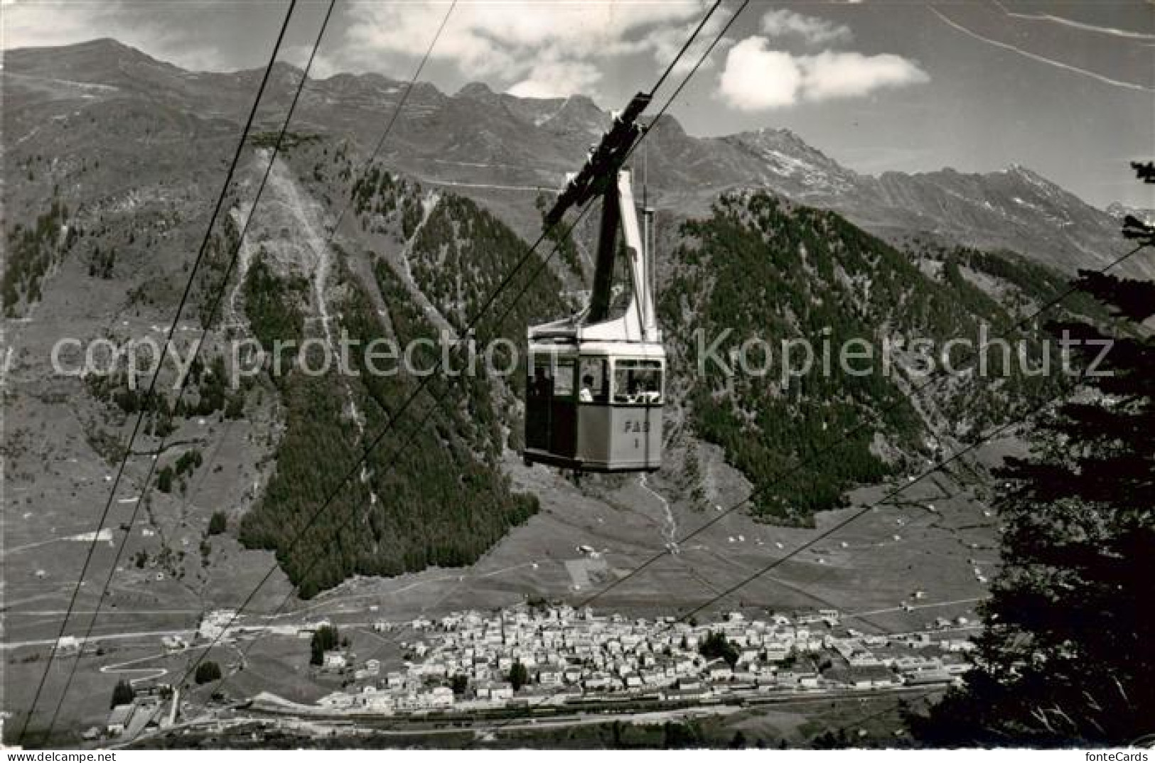 Airolo TI Funivia Airolo San Gottardo Panorama su Airolo Feldpost