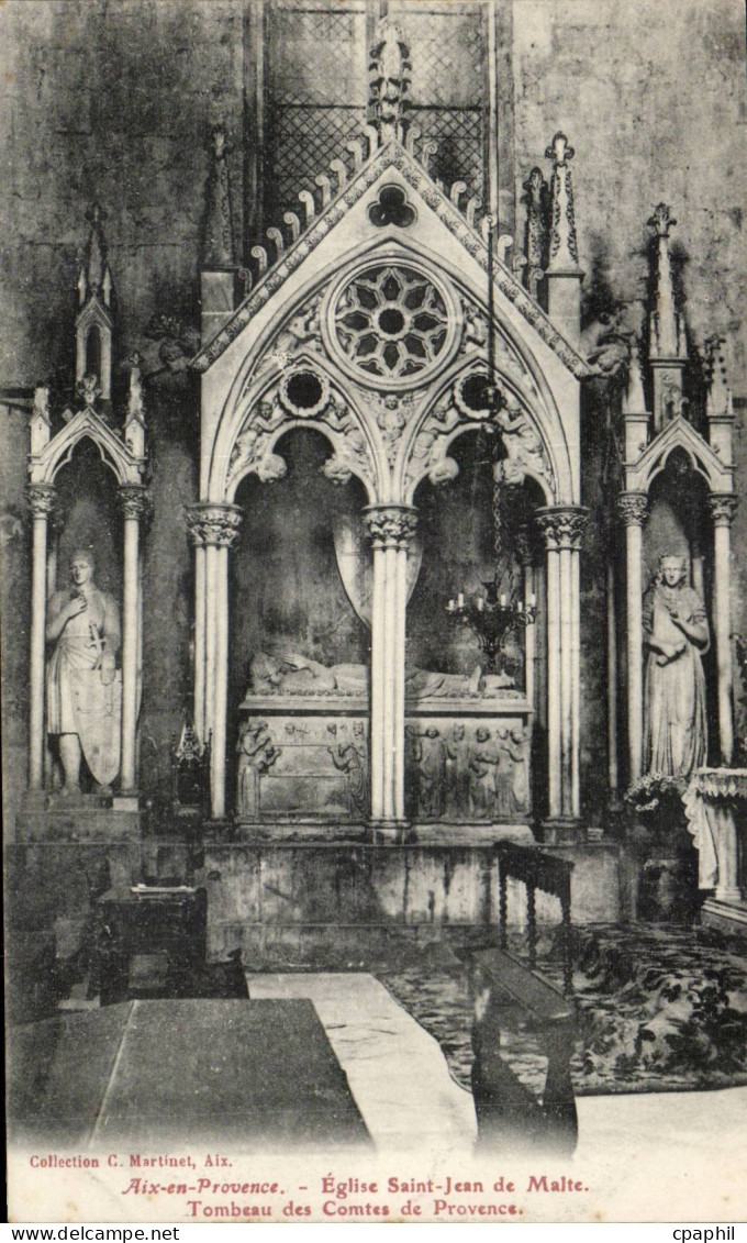 Aix en Provence CPA Eglise Saint Jean de Malte Tombeau des comtes de Provence