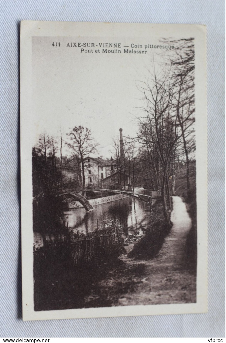 Aixe sur Vienne, pont et moulin Malasser, Haute Vienne 87