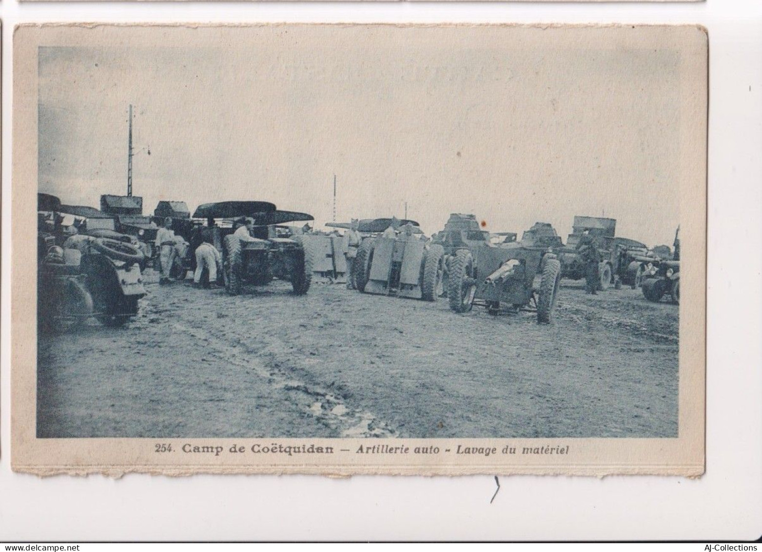 AJC - Camp de Cotquidan - artillerie auto - lavage du materiel