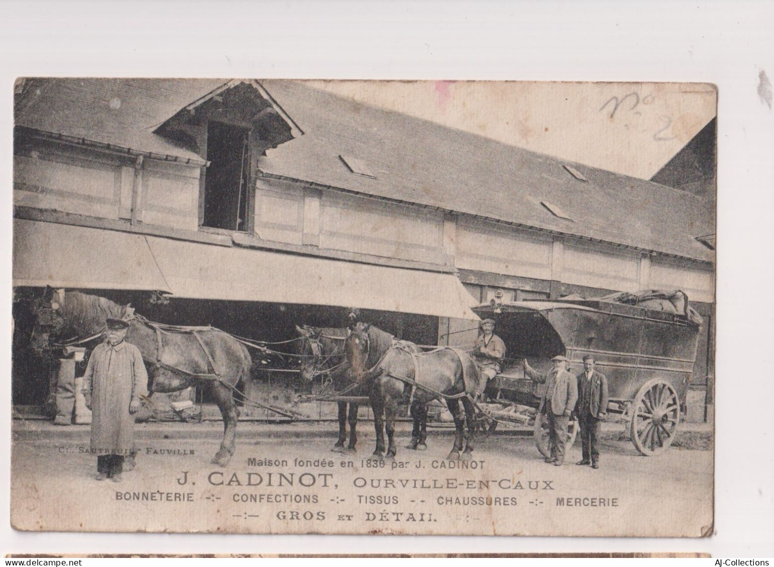 AJC - Ourville en caux - J. CADINOT - tissus chaussures Mercerie