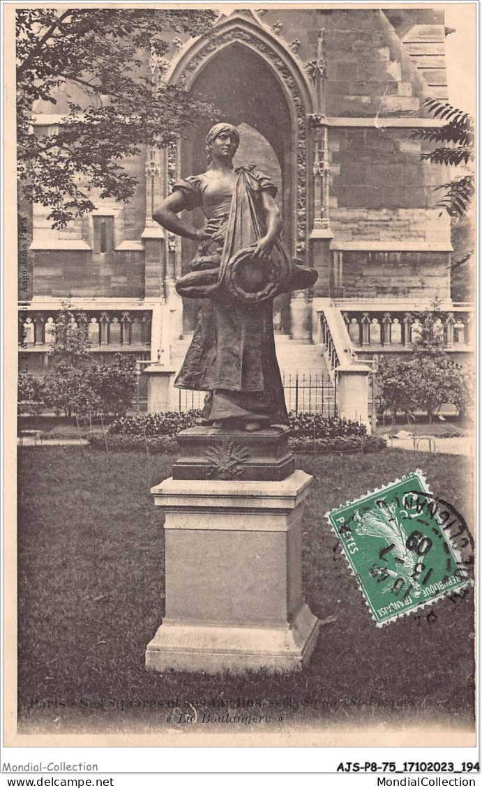 AJSP8-75-0807 - PARIS - Ses squares et ses jardins - La boulangère