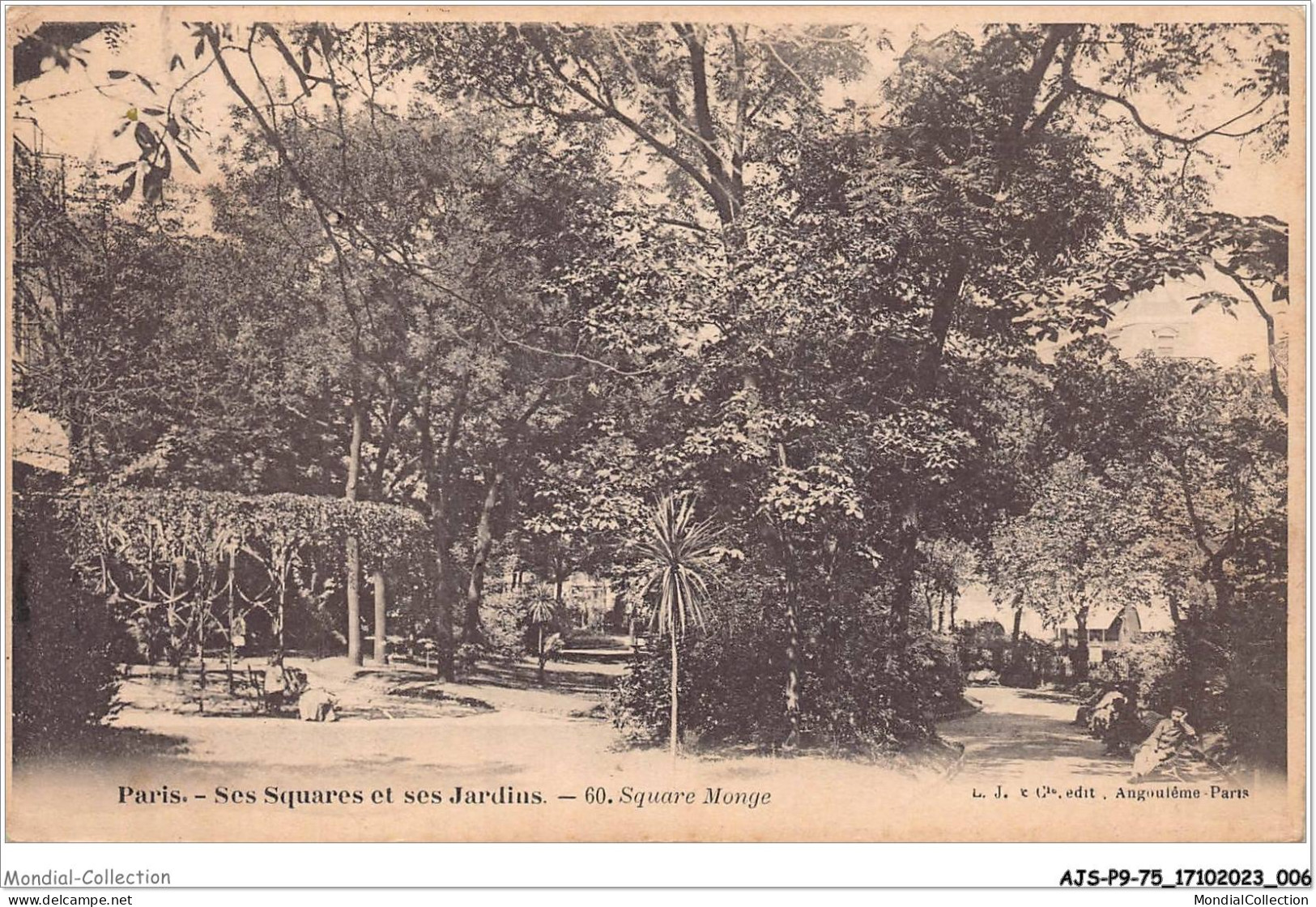 AJSP9-75-0814 - PARIS - Ses squares et ses jardins - Square monge