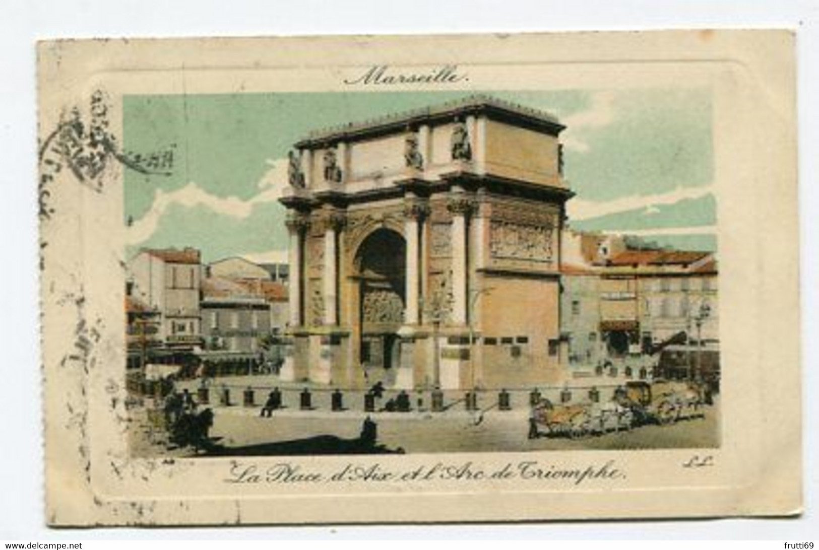 AK 122173 FRANCE - Marseille - La Place d'Aix et l'Arc de Triomphe