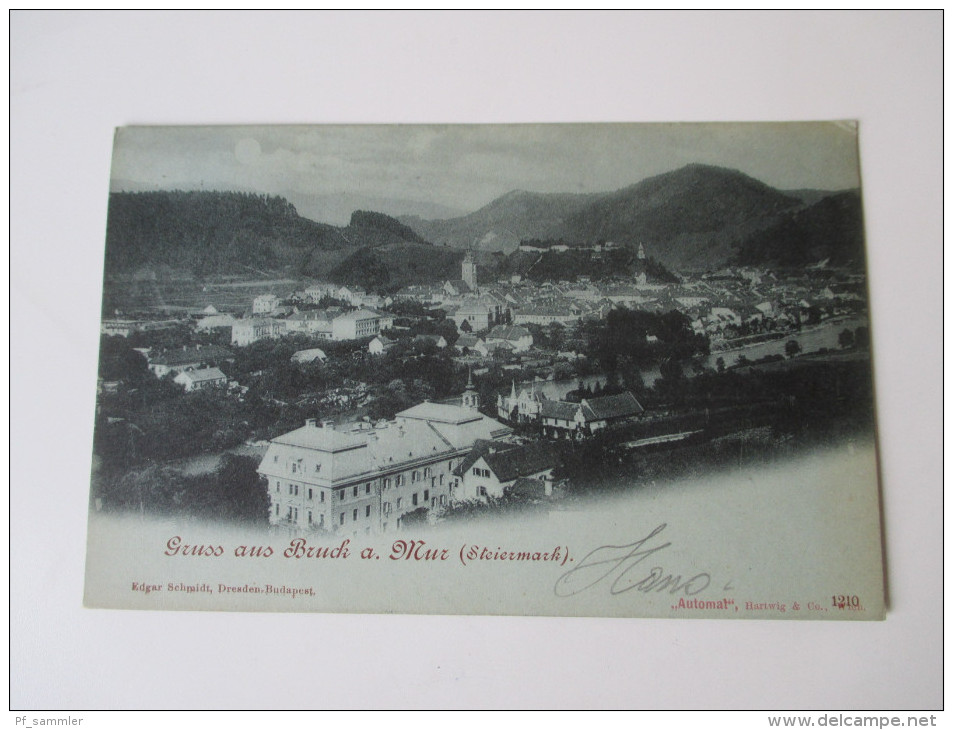 AK 1899 Gruss aus Bruck a. Mur (Steiermark) Edgar Schmidt, Dresden. Automat Hartwig & Co 1210