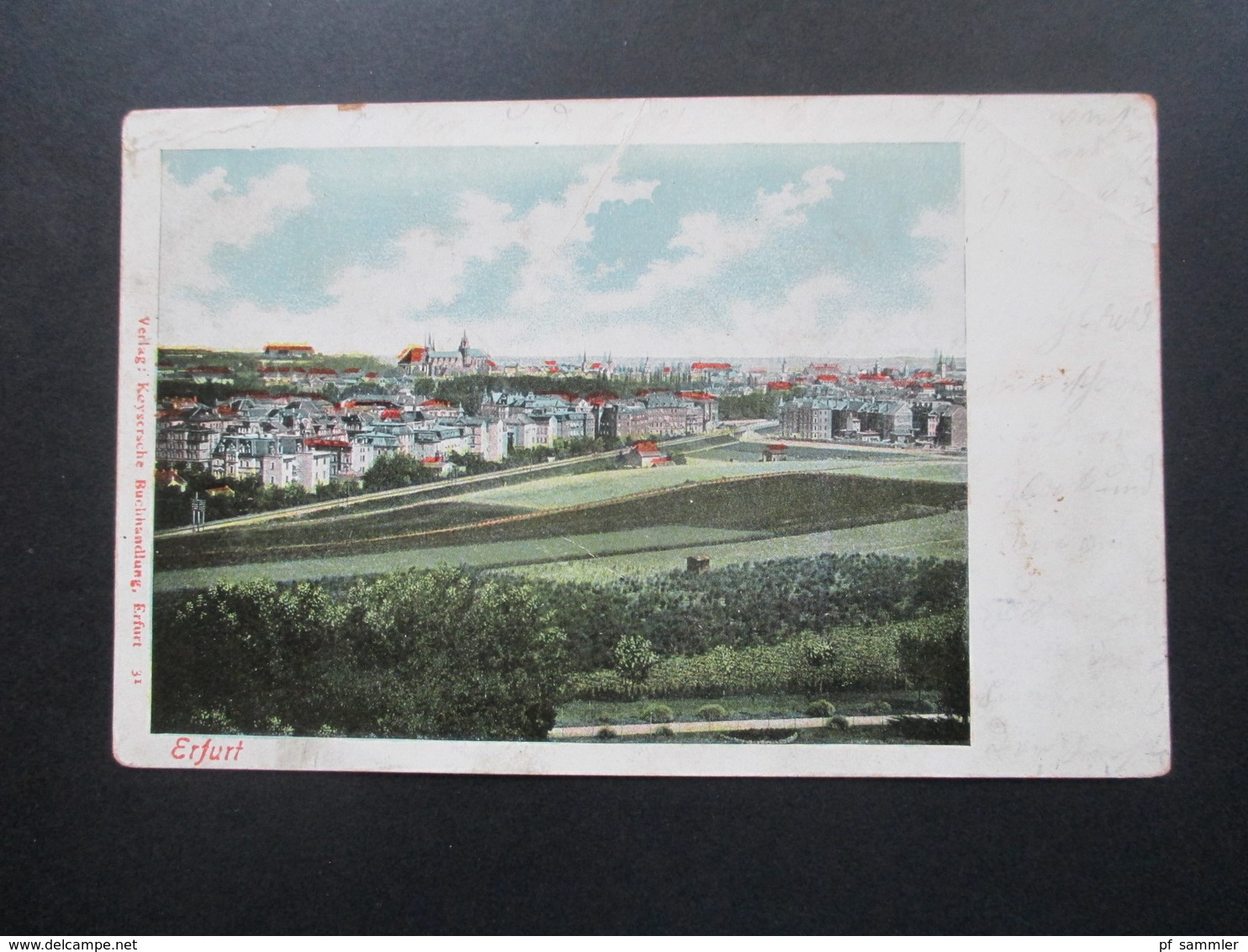 AK 1901 Erfurt Verlag Keysersche Buchhandlung Erfurt. Nach Strassburg Elsass gesendet