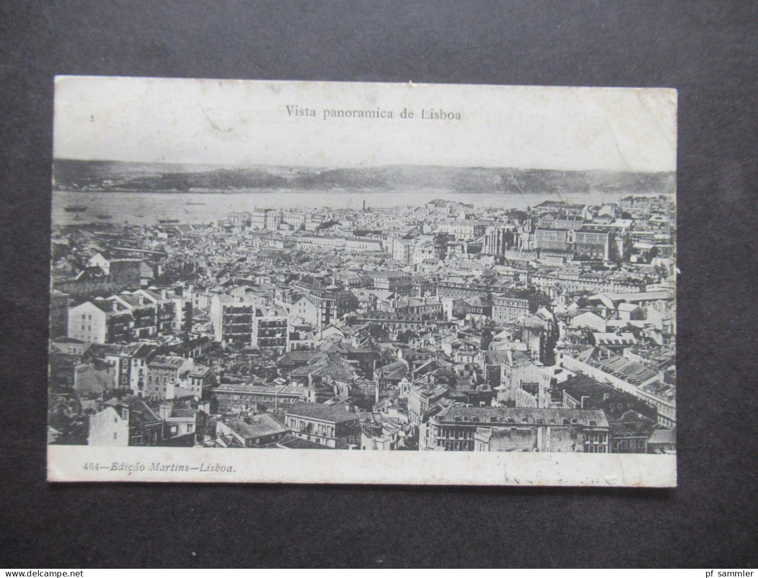 AK 1906 Portugal Vista panoramica de Lisboa Edicao Martins Lisboa nach Marne Frankreich gesendet