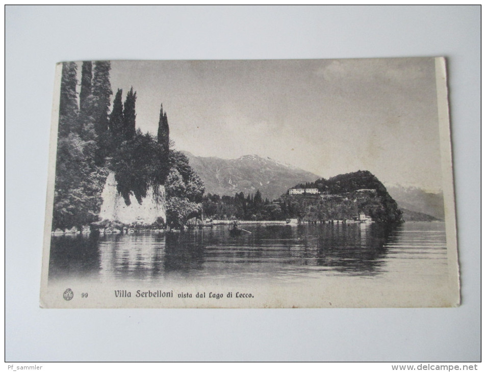 AK 1908 Italien. Villa Serbelloni vista dal Lago die Lecco.Edit. Brunner & Co. Como e Zürich.
