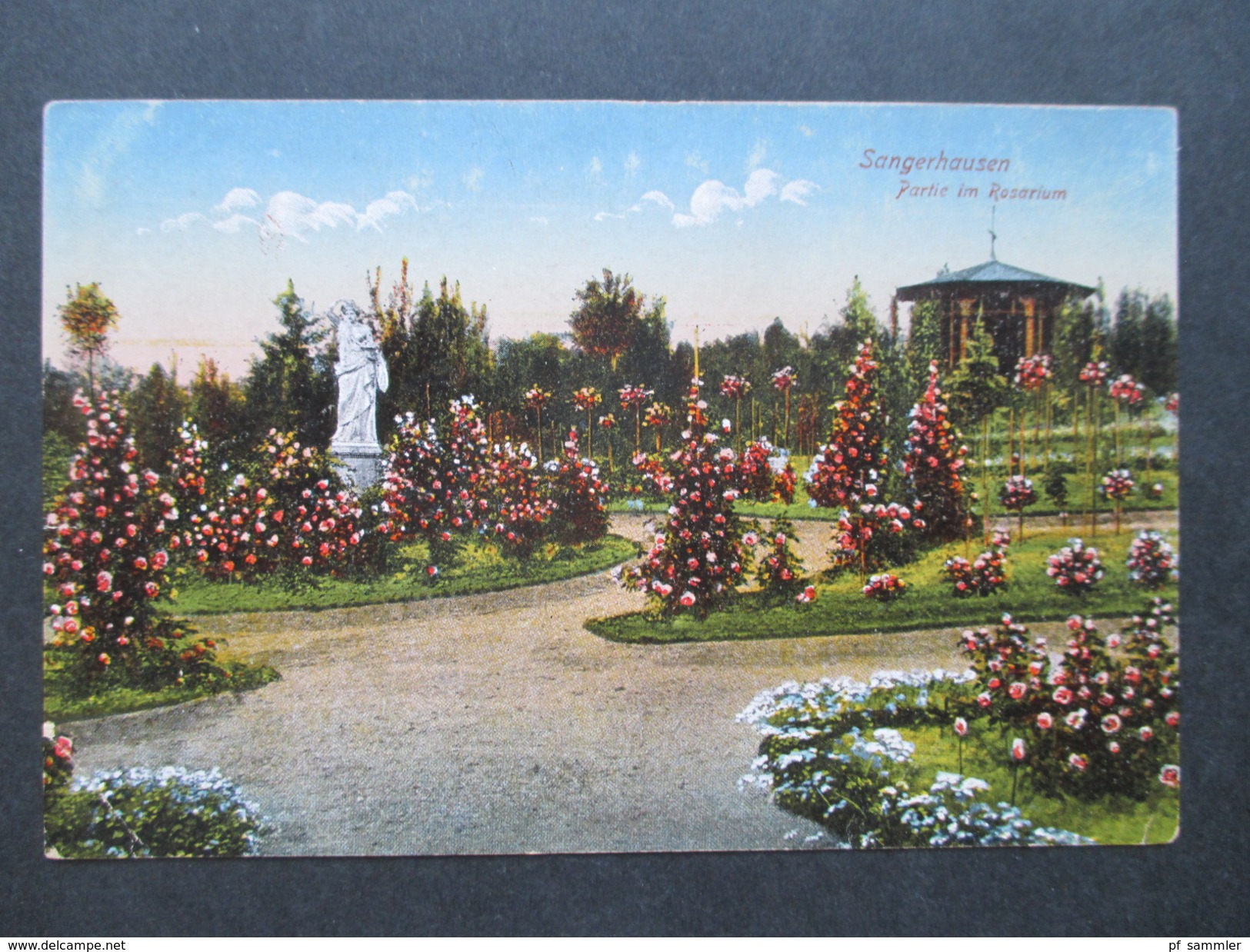 AK 1910er Jahre Sangerhausen Rosarium / Rosengarten. Wilh. Tacke Nchf. (Else Wrycza) Buch u. Papierhandlung Sangerhausen