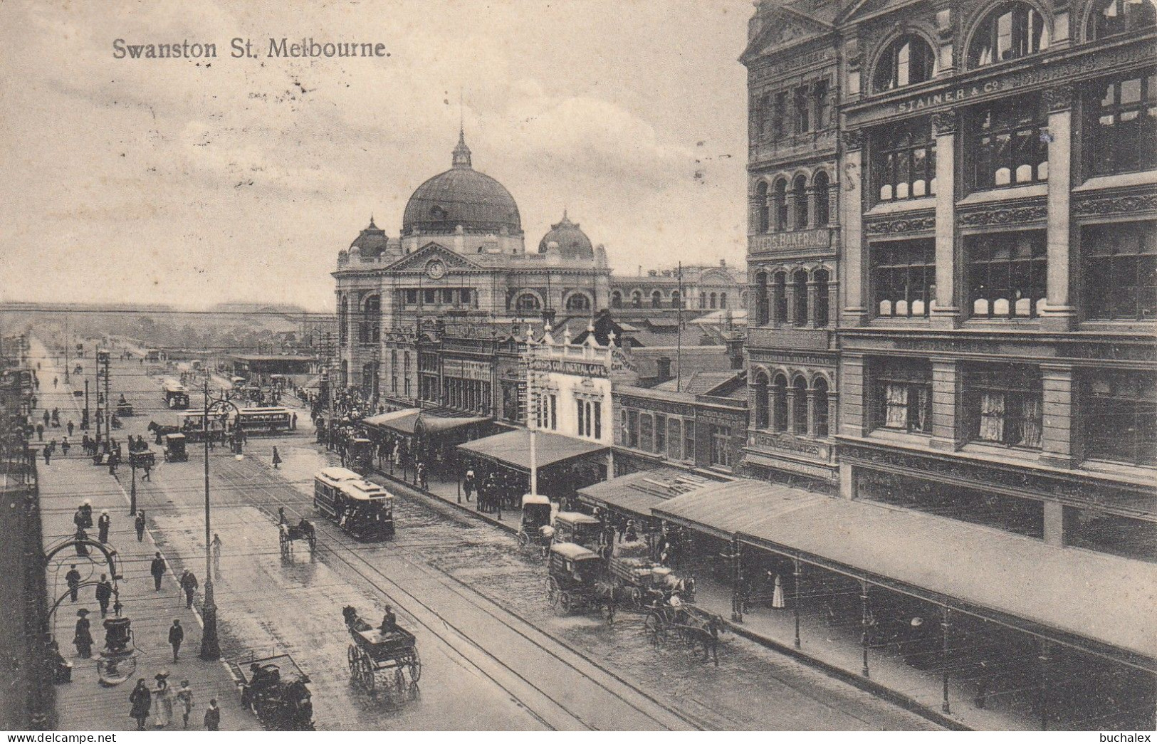 AK 1912 Swanston St. Melbourne - gelaufen