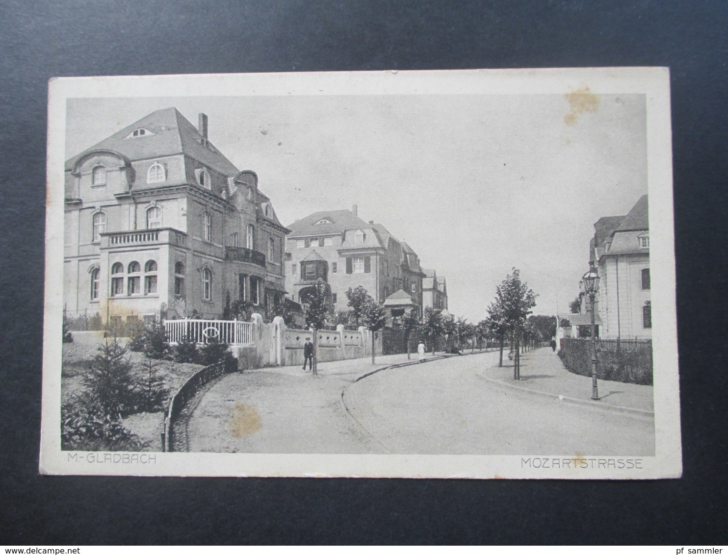 AK 1917 DR in den Elsass gesendet mit Zensurstempel Mönchengladbach Mozartstrasse. Gebr. Abraham