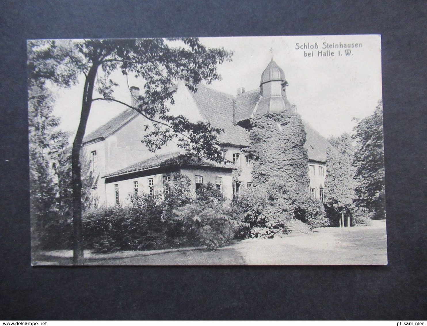 AK 1930 Schloß Steinhausen bei Halle Westfalen / Kreis Halle alte PLZ 4802 nach Berlin gesendet