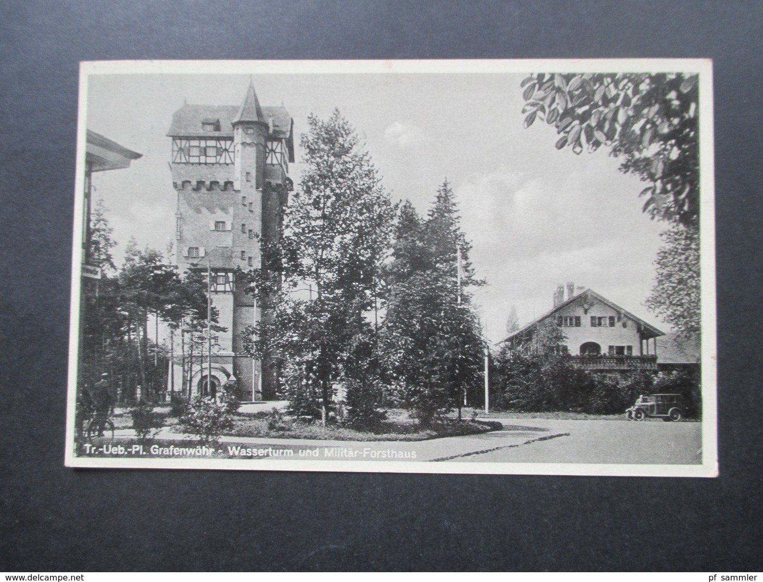 AK 1935 Ruppenübungsplatz Grafenwöhr Wasserturm und Militär Forsthaus Photokunst Ernst Greiner Oberpfalz