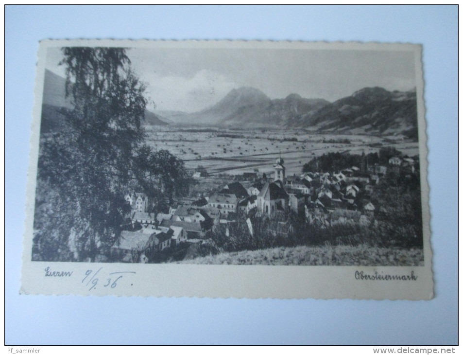 AK 1936 Liezen Obersteiermark echt gelaufen und guter Zustand! Frank Verlag Graz Vertrieb: Alois Maischberger, Liezen