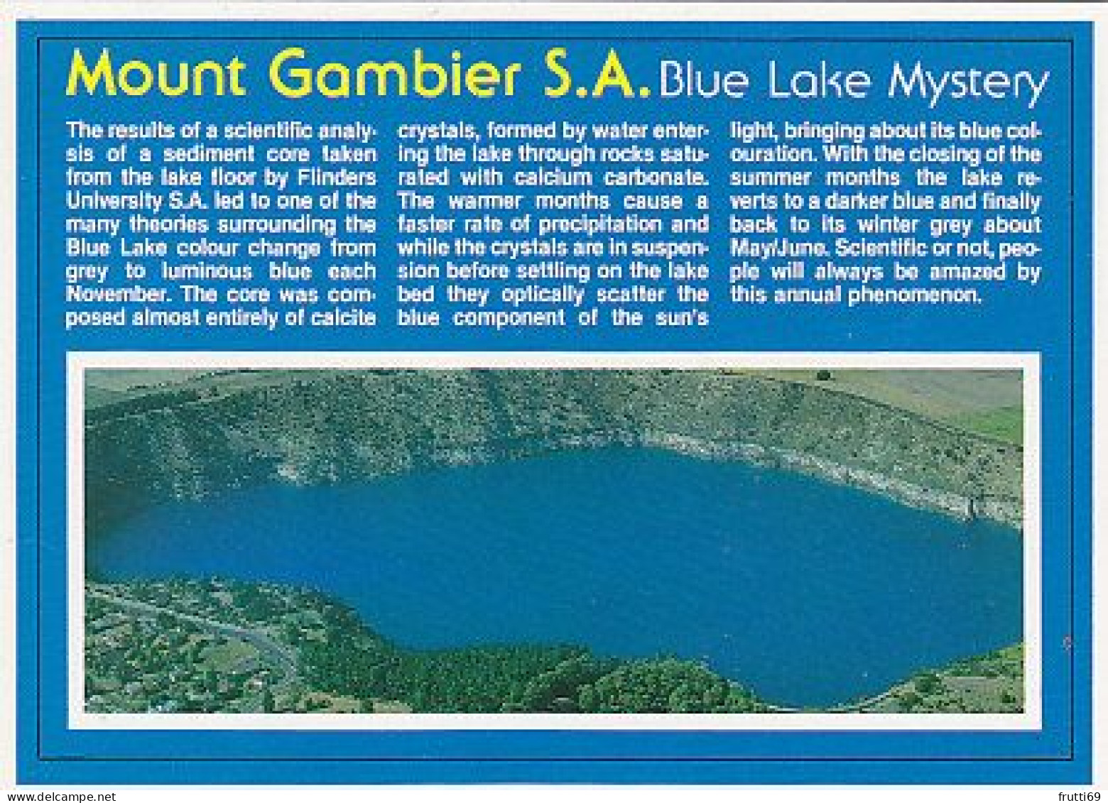 AK 215244 AUSTRALIA - Mount Gambier - Blue Lake Mystery