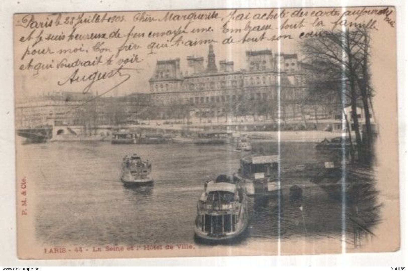 AK 270772 FRANCE -  Paris - La Seine et l'Hotel de Ville