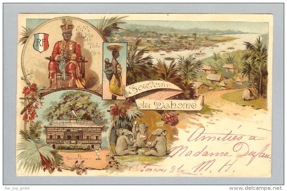 AK Afrika Dahomé 1903-06-24 Litho Dahomé (Bug)