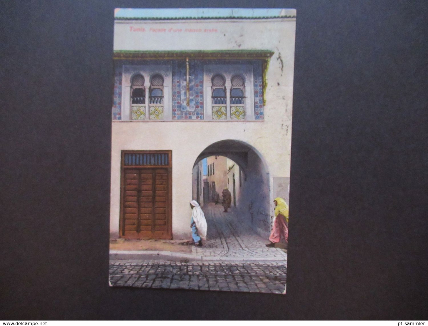 AK Afrika Tunesien 1911 Tunis Facade d'une maison arabe Verlag Lehnert & Landrock, Tunis 544