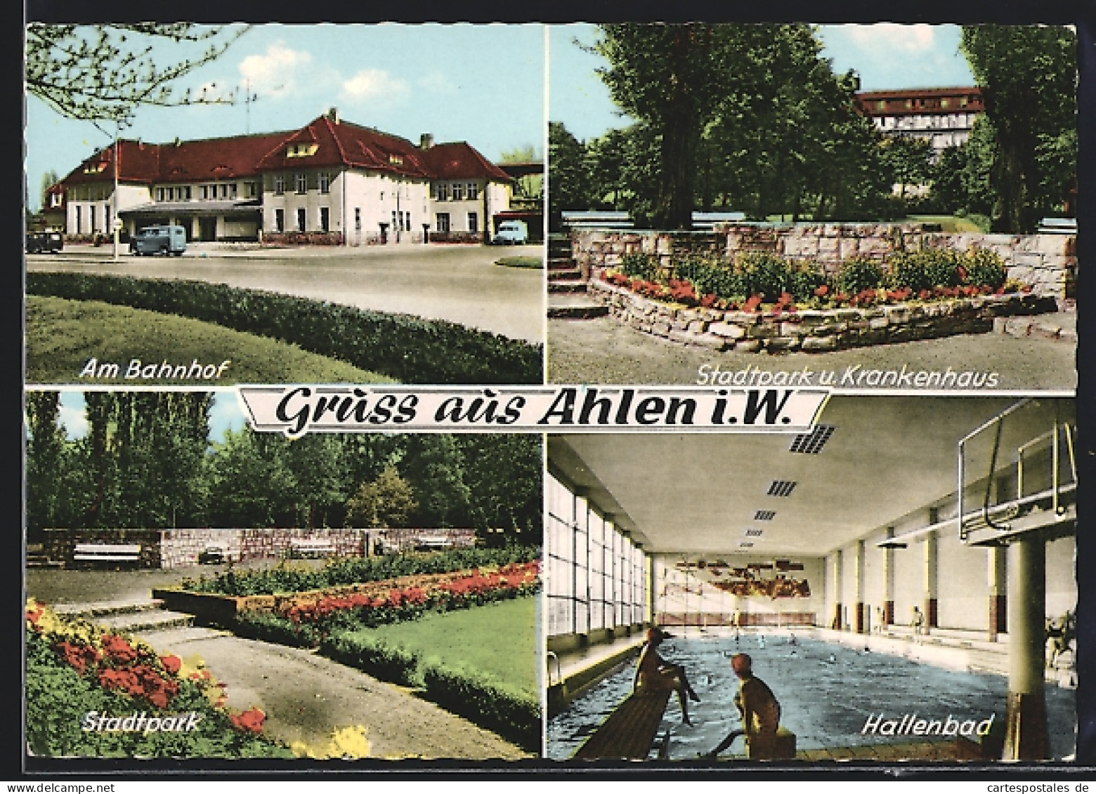 AK Ahlen i. W., Krankenhaus, Stadtpark, Hallenbad
