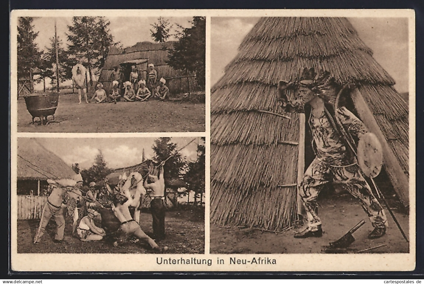 AK Ahrensdorf / Templin, Ferienanlage Neu-Afrika, Spielszenen