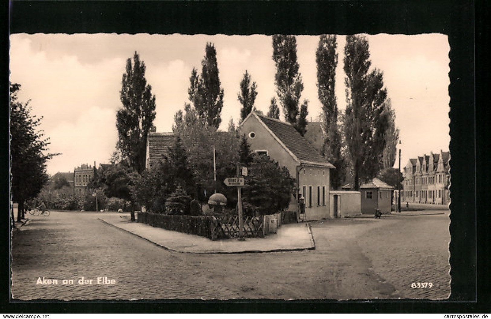 AK Aken / Elbe, Gebäudepartie