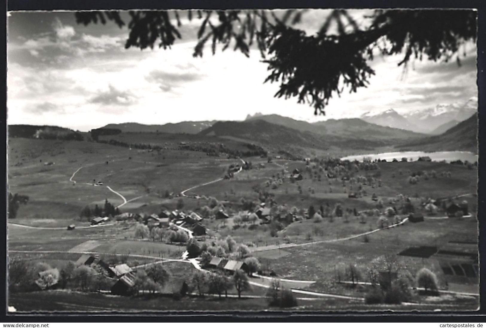 AK Alosen, Blick auf Ägerisee und Alpen
