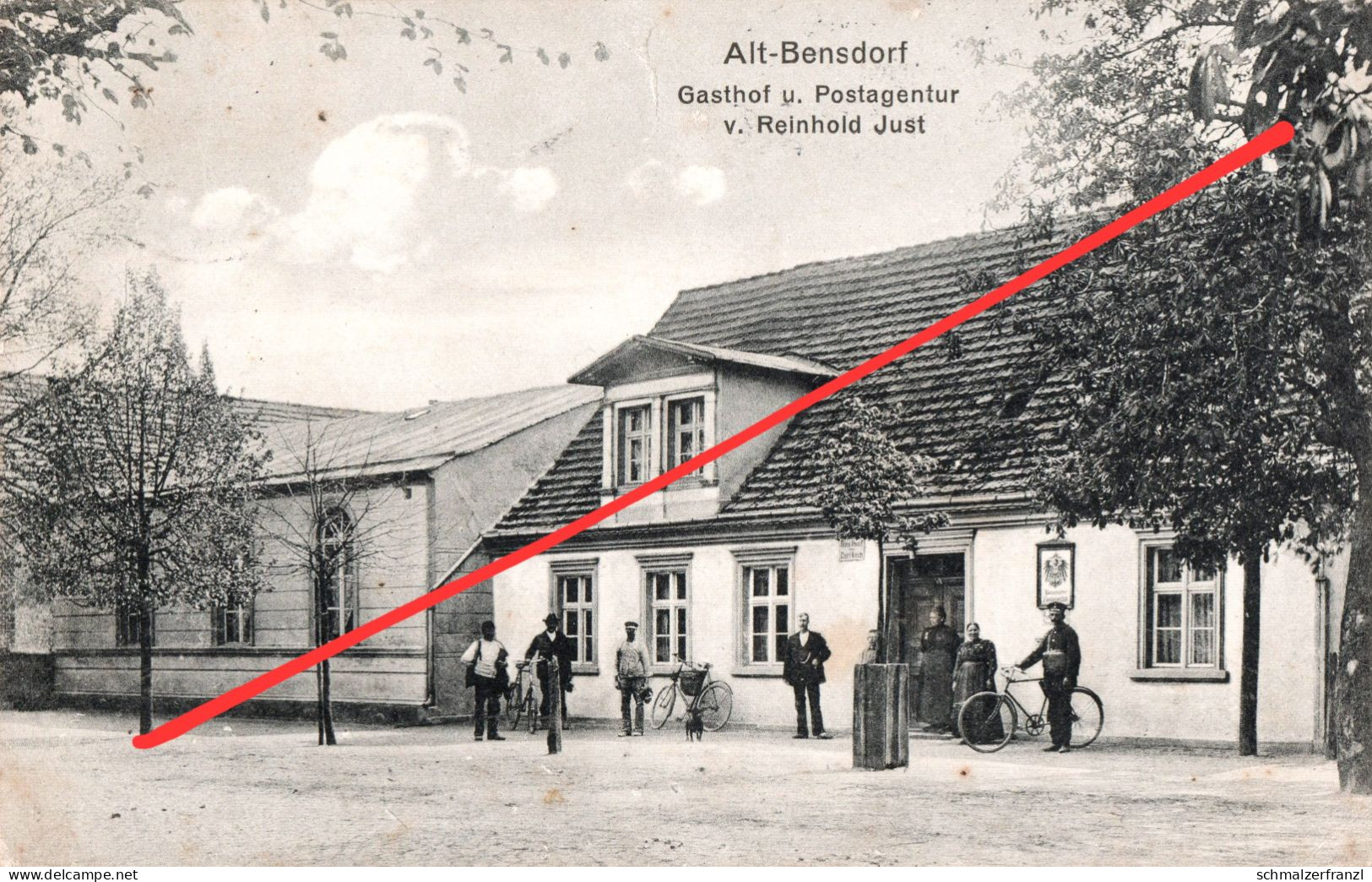 AK Alt Bensdorf Altbensdorf Gasthof Post a Neubensdorf Kirchmöser Plaue Schlagenthin Premnitz Genthin Brandenburg Havel