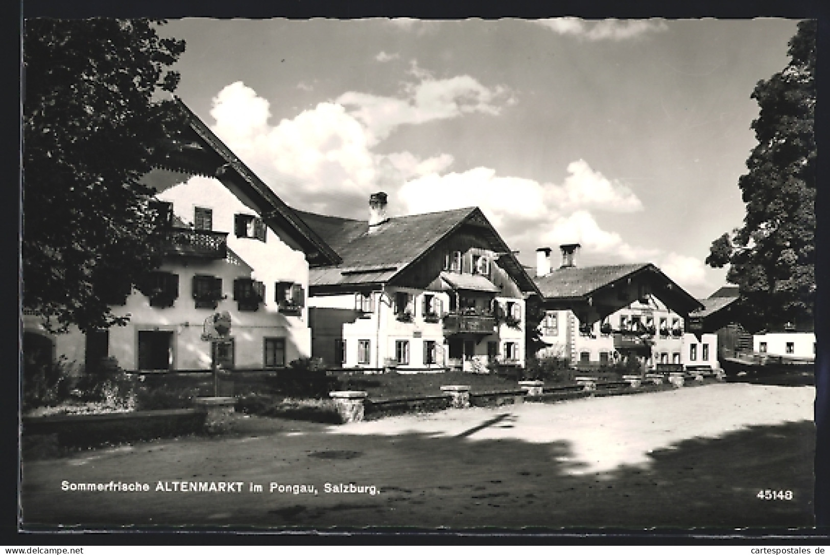 AK Altenmarkt im Pongau, Ortsansicht mit Gasthaus Moser