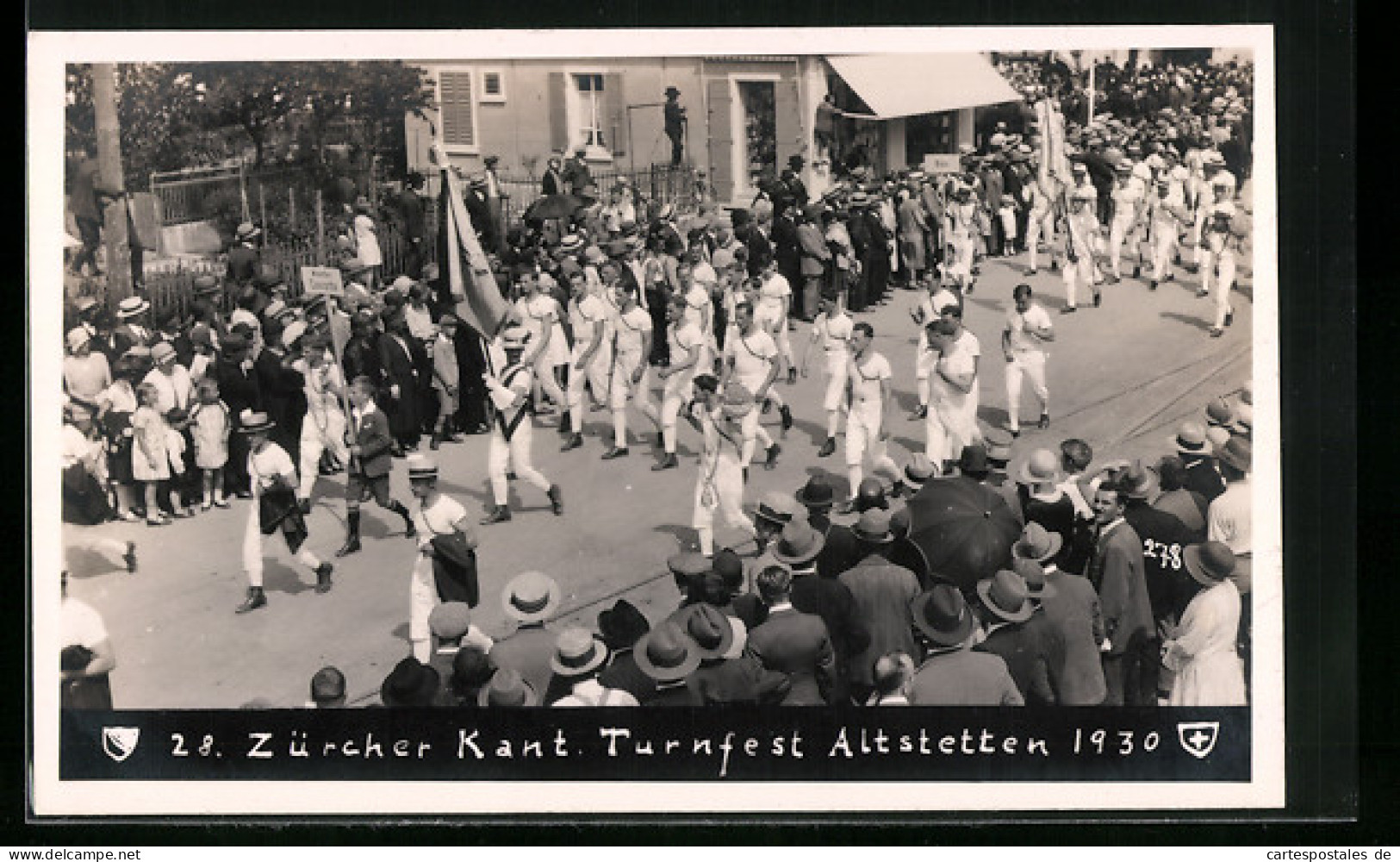 AK Altstetten, 28. Zürcher Kant. Turnfest 1930, Umzug der Turner