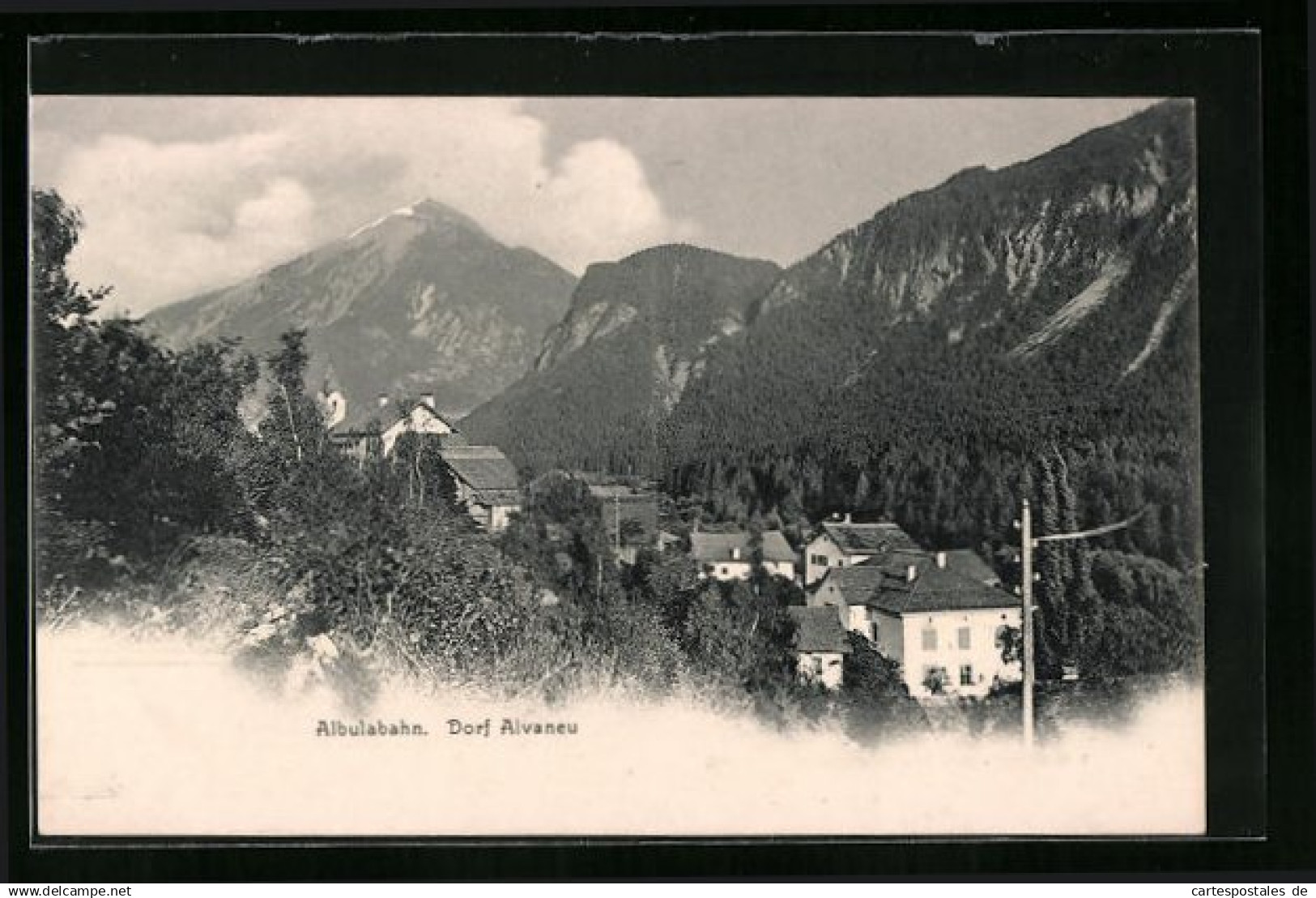 AK Alvaneu, Gesamtansicht vom Dorf