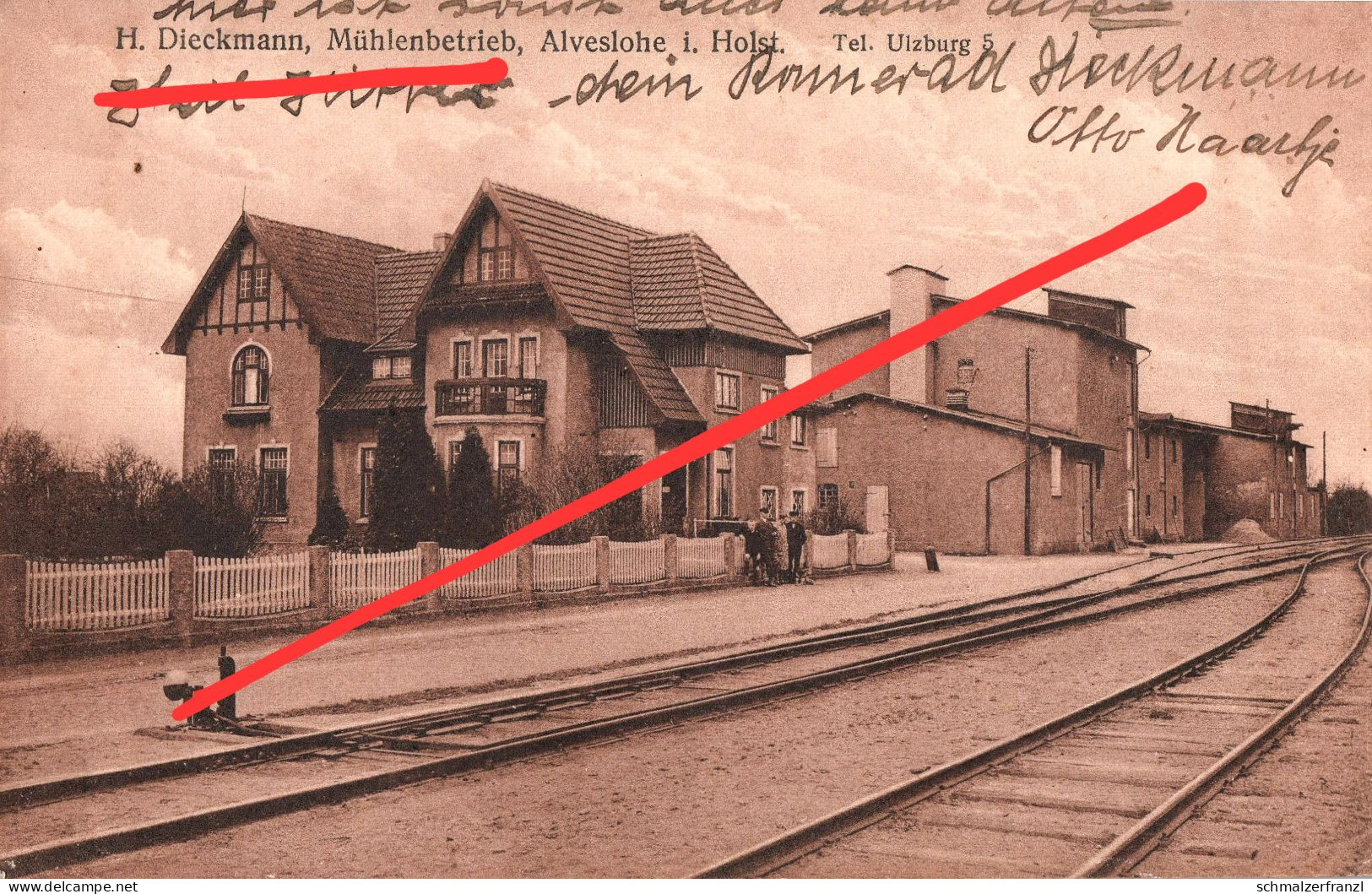 AK Alveslohe Mühle Fabrik Dieckmann Bahnhof a Kaltenkirchen Bilsen Ellerau Henstedt Ulzburg Barmstedt Quickborn Hamburg