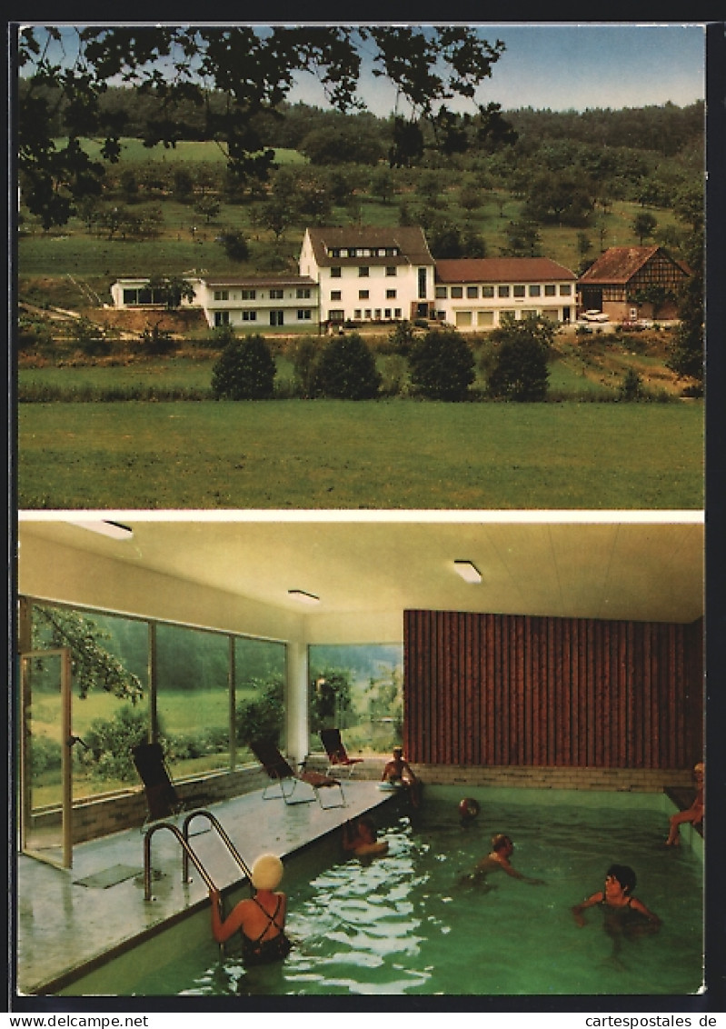 AK Annelsbach bei Höchst, Pension Dornrös`chen, mit Hallenbad