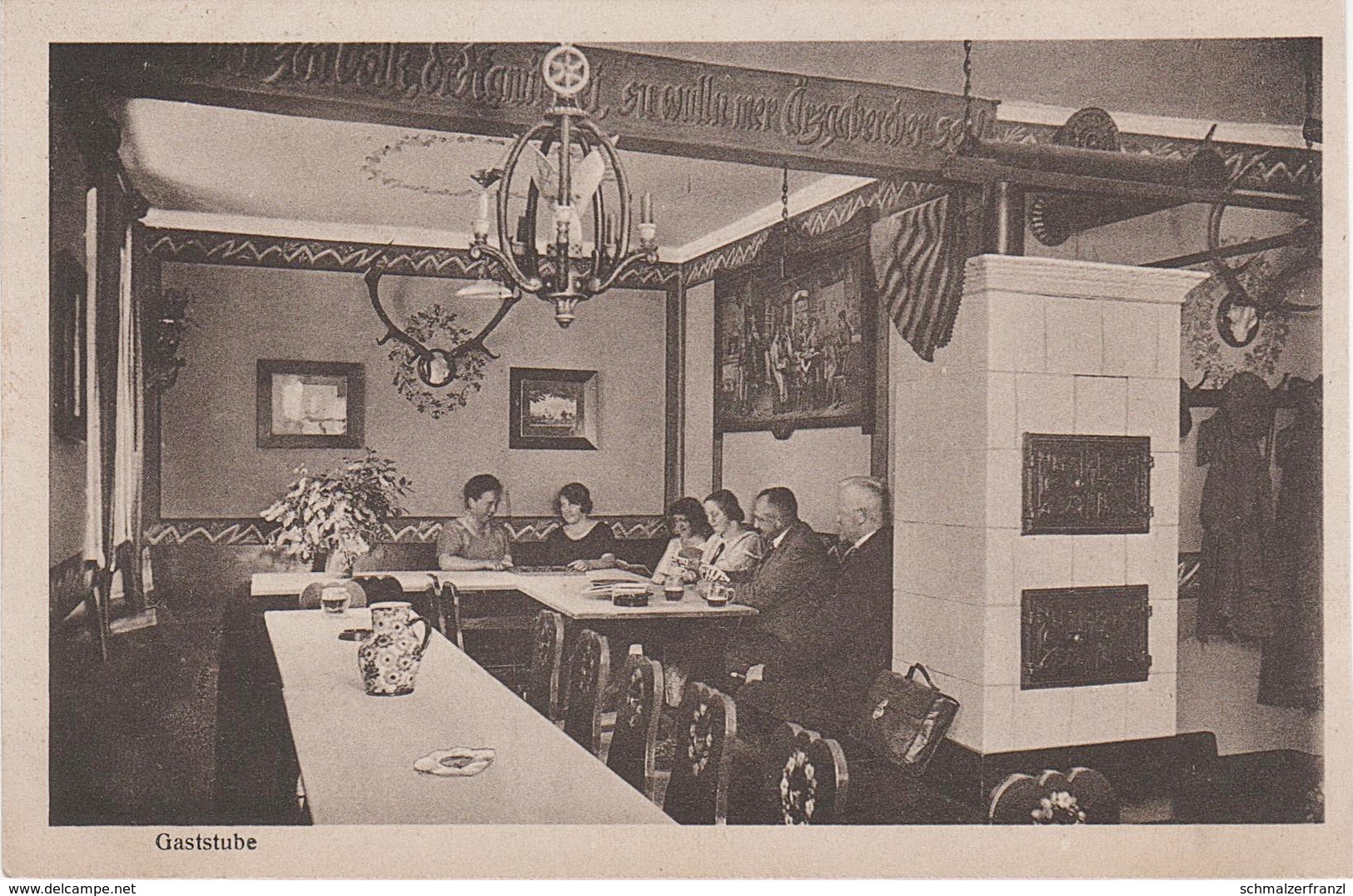 AK Ansprung Erzgebirge Hüttstadtmühle Gasthof Gaststube Zöblitz Marienberg Olbernhau Pockau Lengefeld Pobershau Rübenau