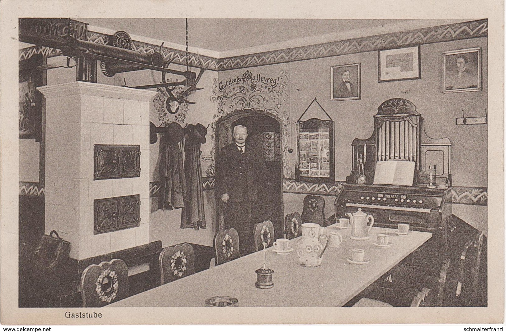 AK Ansprung Erzgebirge Hüttstadtmühle Gasthof Gaststube Zöblitz Marienberg Olbernhau Pockau Lengefeld Pobershau Rübenau