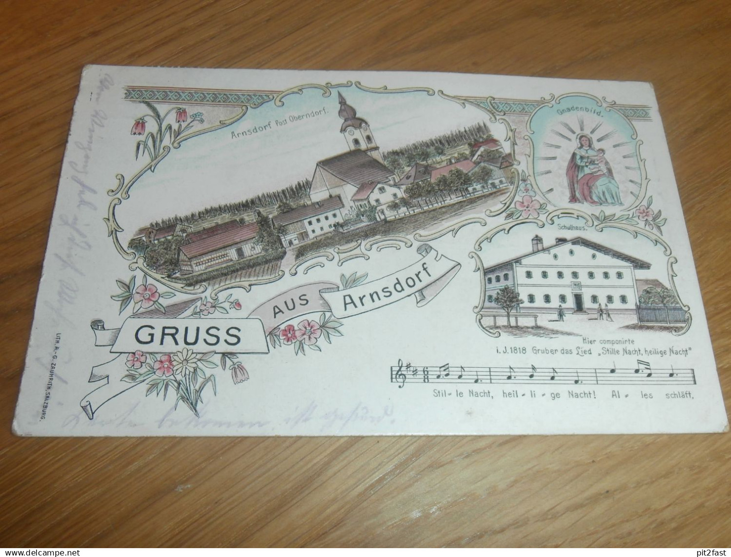 AK -  Arnsdorf b. Oberndorf , 1914 , Lamprechtshausen Ansichtskarte , Postkarte