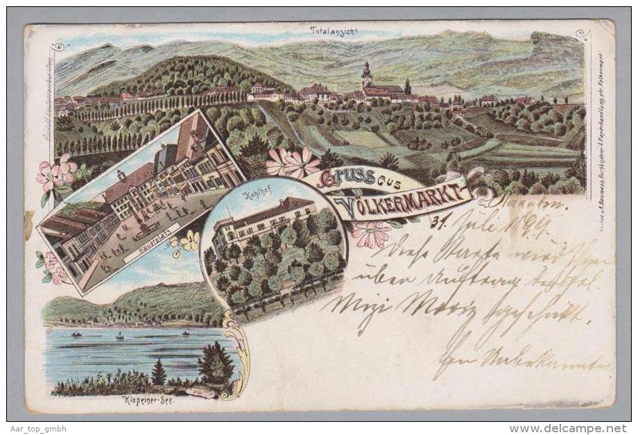 AK AT Kärnten Völkermarkt 1899-07-31 Litho