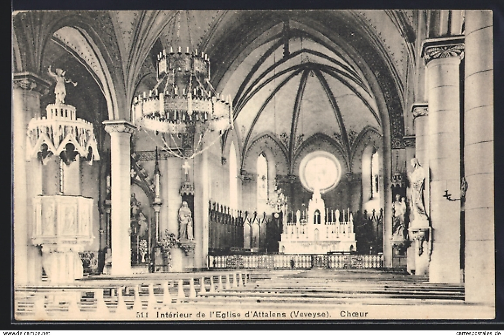 AK Attalens, Intèrieur de l`Èglise-Choeur