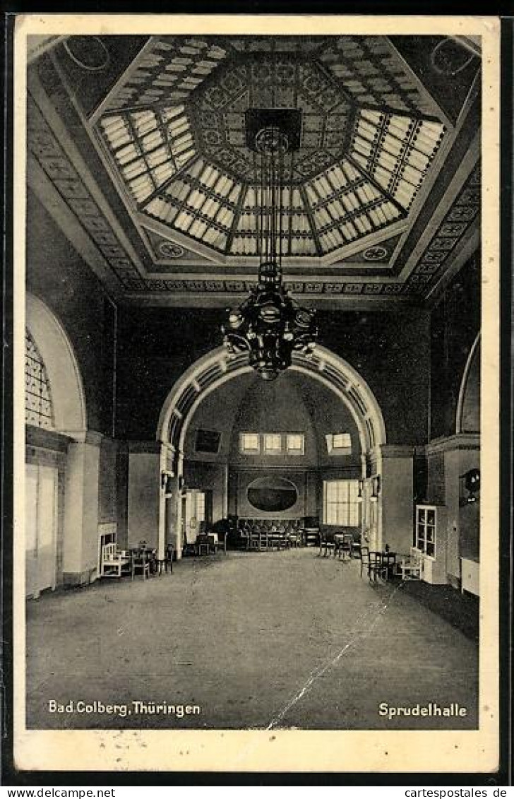 AK Bad Colberg /Thüringen, Innenansicht der Sprudenhalle