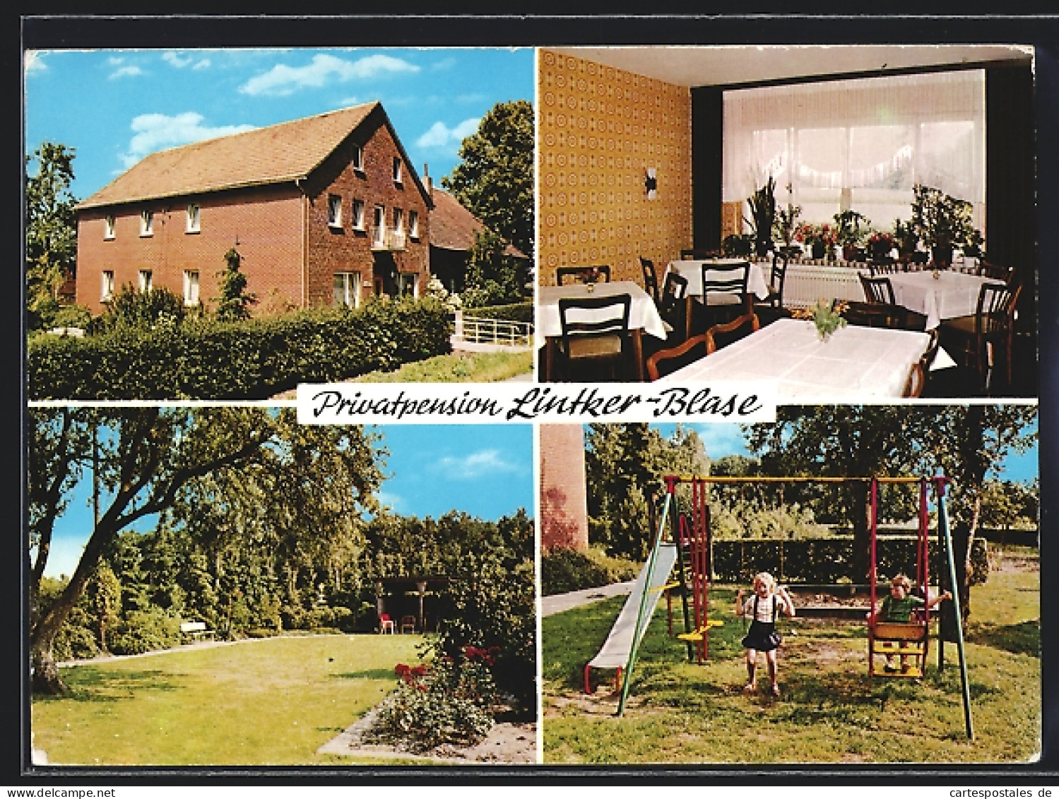 AK Bad Laer /Teutoburger Wald, Privatpension Lintker-Blase, Innen- und Aussenansichten mit Spielplatz
