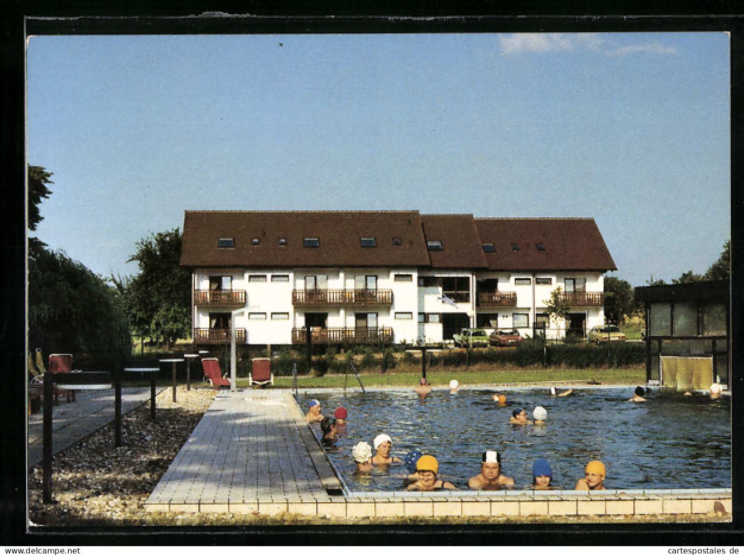 AK Bad Schönborn-Bad Langenbrücken, Hotel Peters, F.-P.-Sigel-Strasse 39, Thermalbad