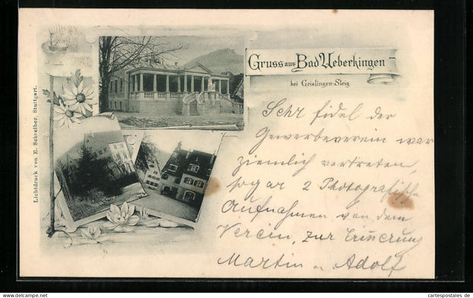 AK Bad Ueberkingen, Blick auf das Kurhaus