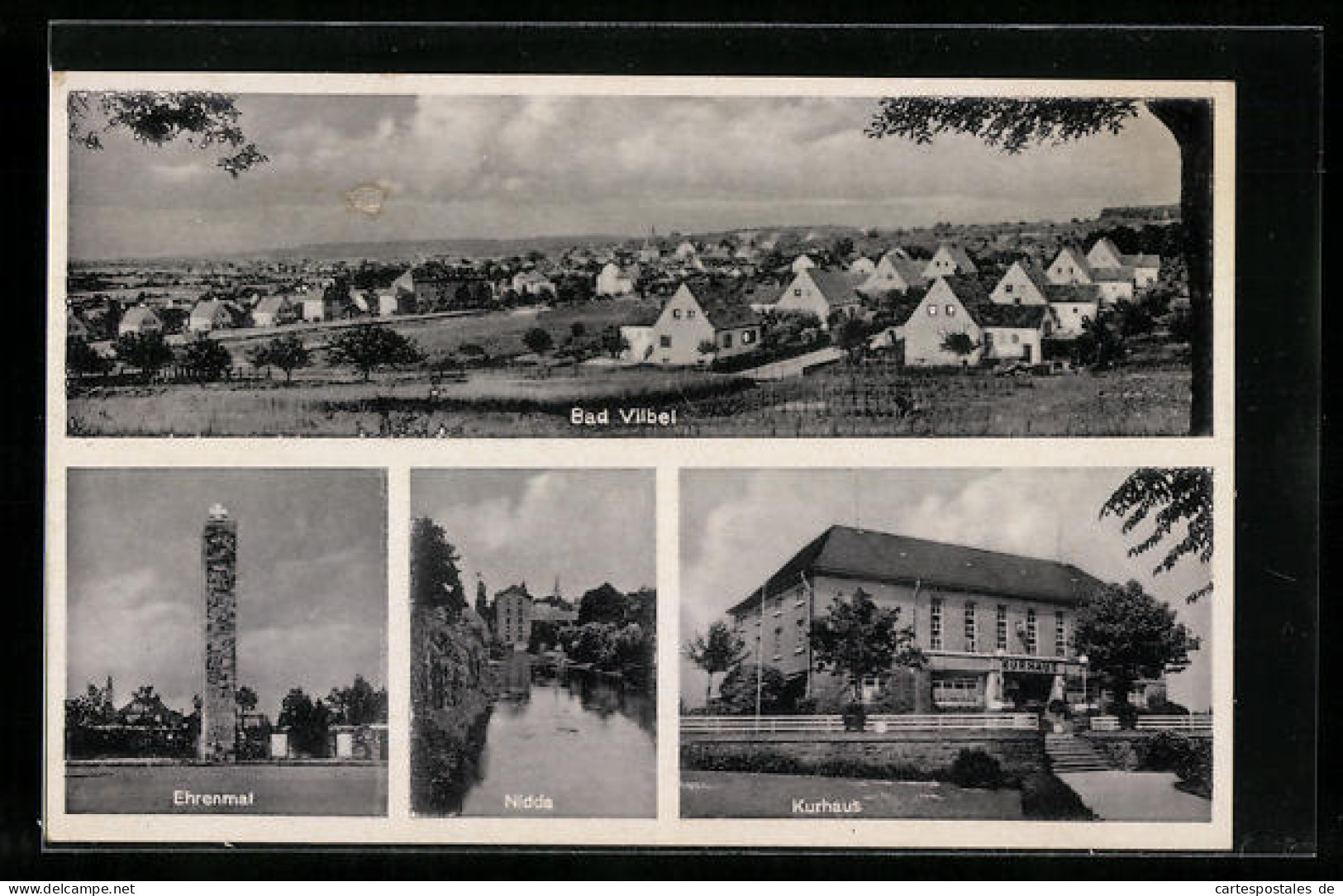 AK Bad Vilbel, Ehrenmal, Nidda, Kurhaus