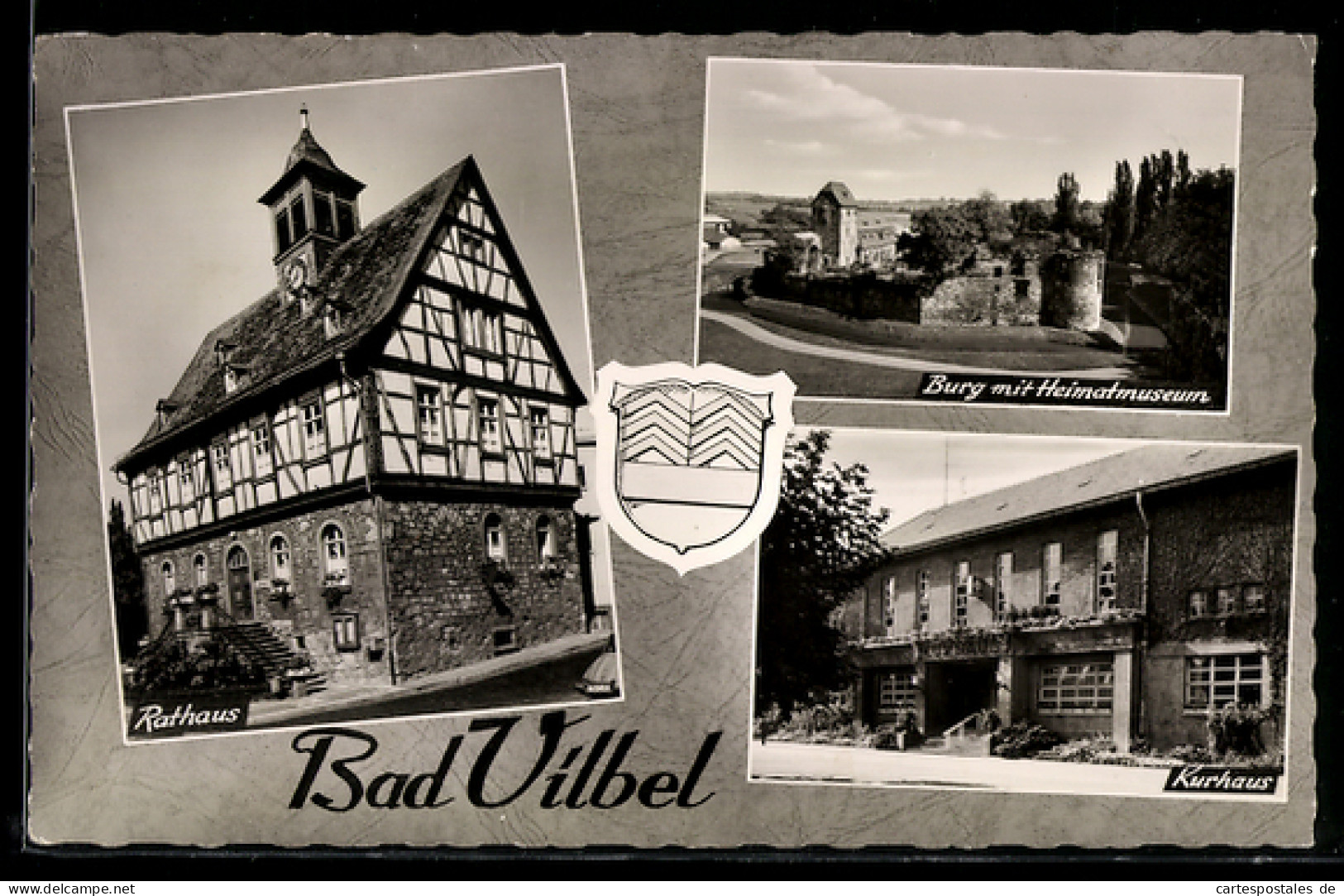 AK Bad Vilbel, Kurhaus, Rathaus, Burg mit Heimatmuseum
