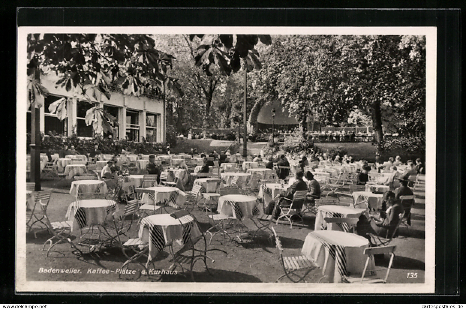 AK Badenweiler, Kaffee Plätze am Kurhaus
