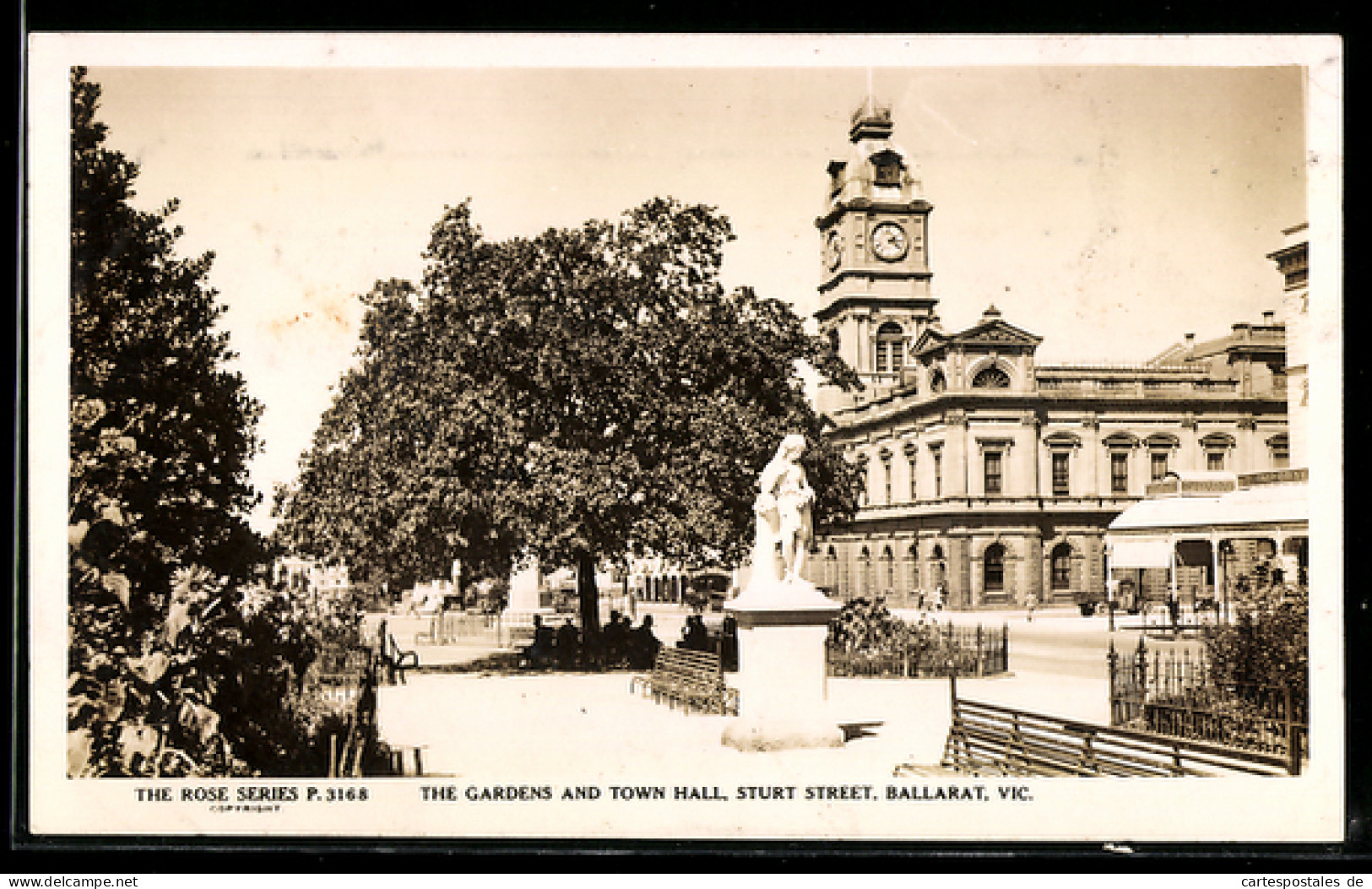 AK Ballarat /Vic., The Gardens and Town Hall, Sturt Street