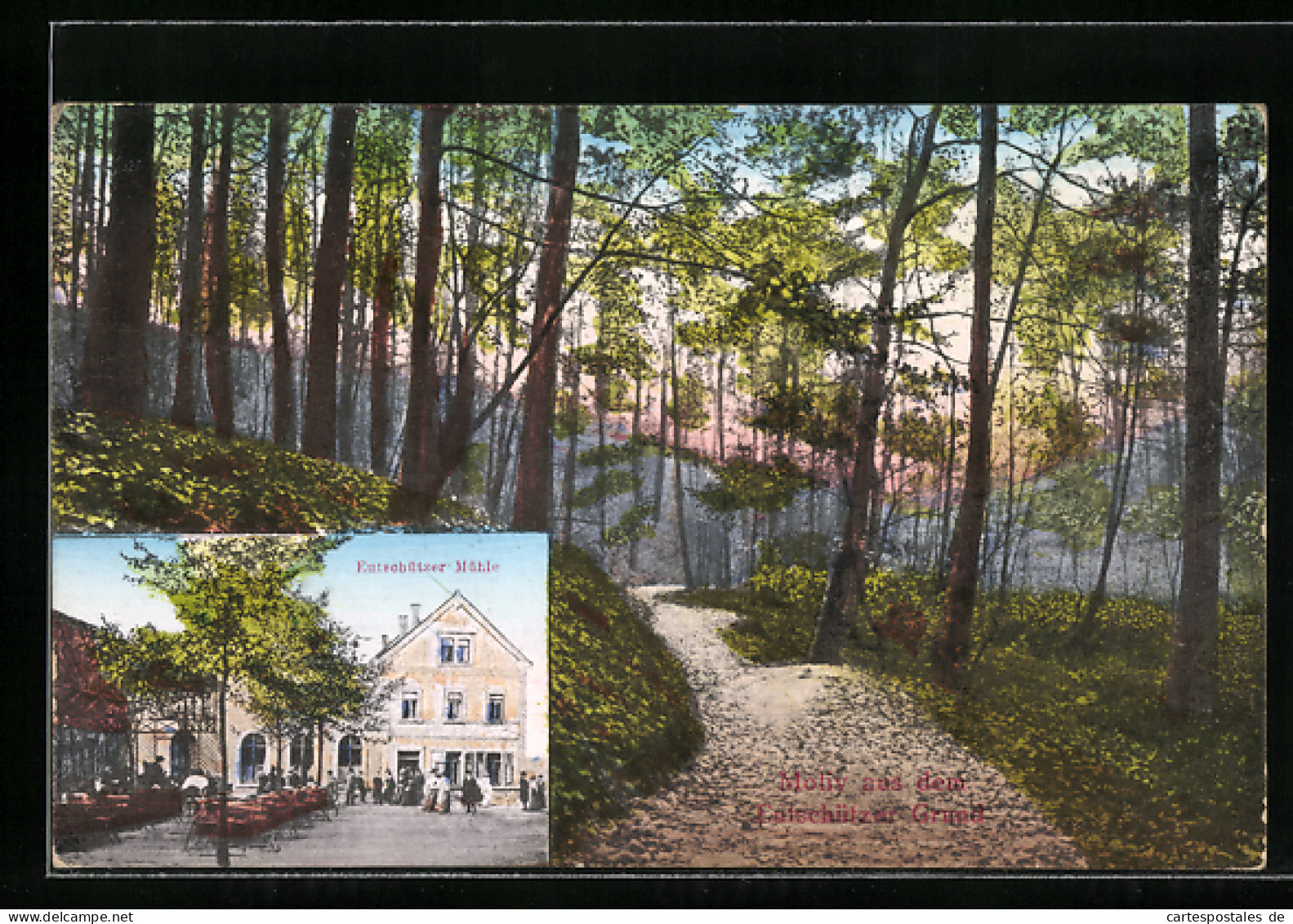 AK Bannewitz, Eutschützer Mühle und Waldweg