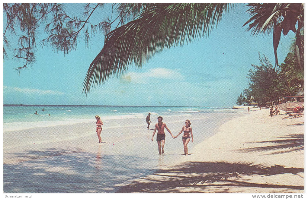 AK Barbados W. I. Dover Beach Barbuda Strand Antillen Karibik Caribic West Indies