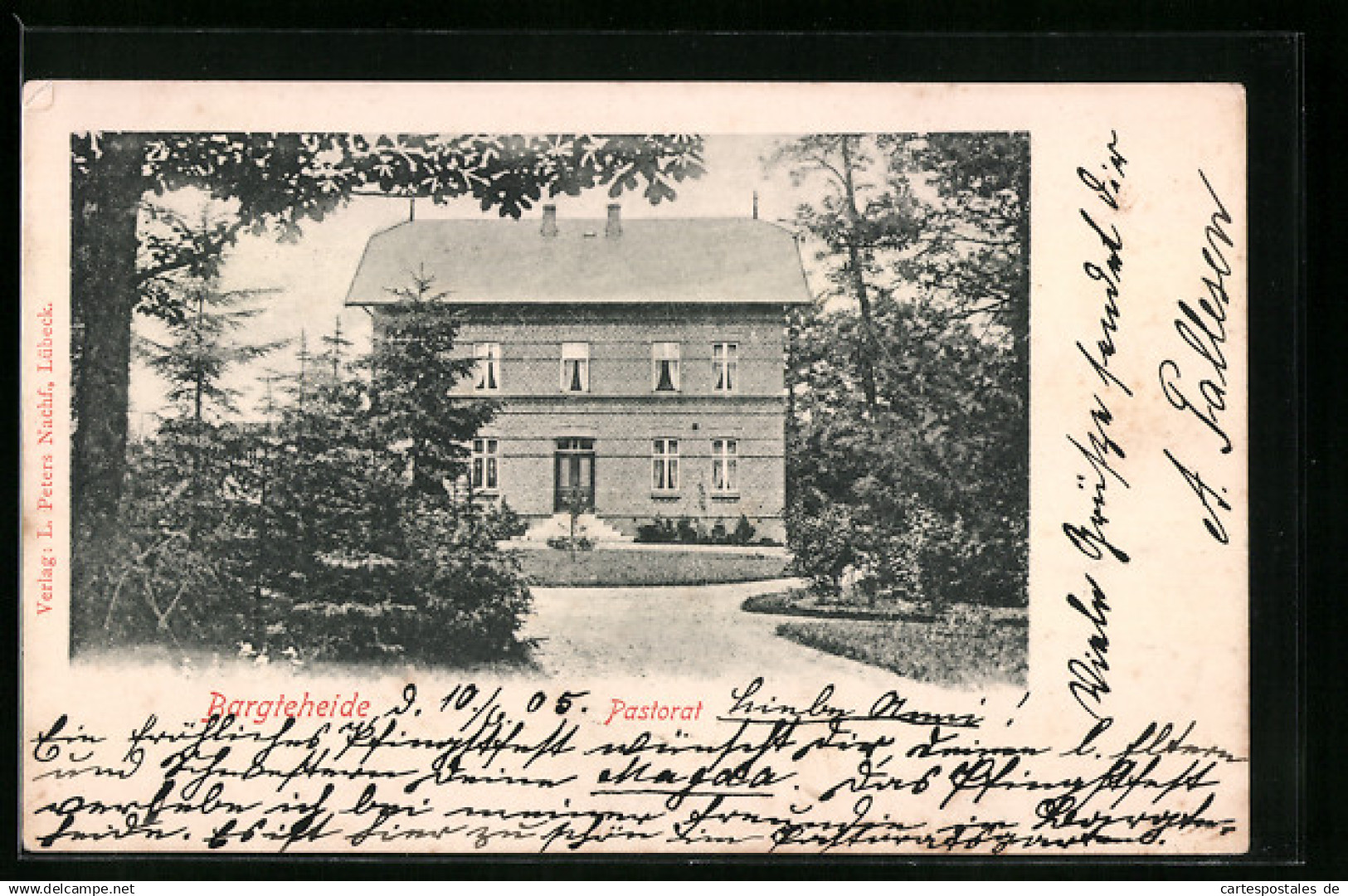 AK Bargteheide, Pastorat mit Vorgarten